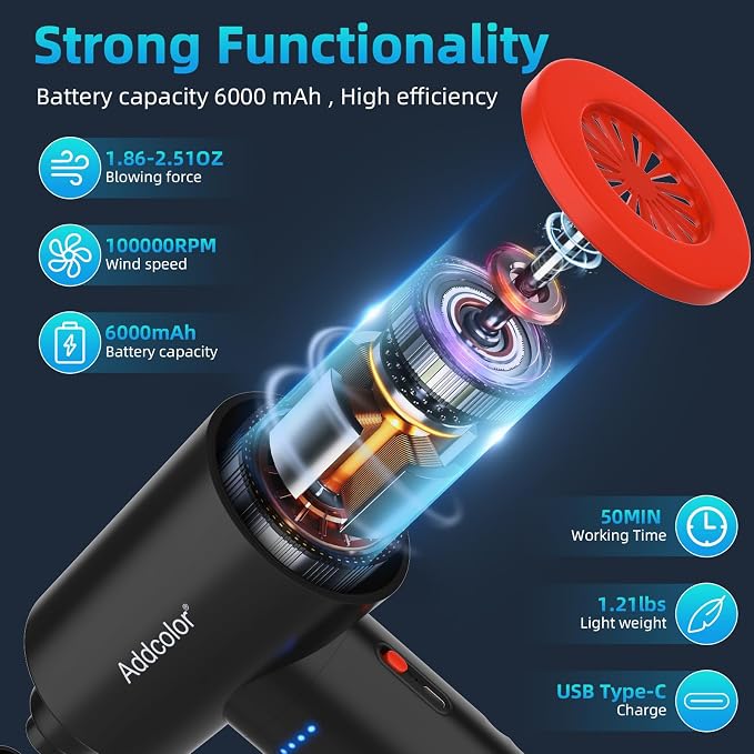 Compressed Air Duster 6000mAh Battery - Image 2