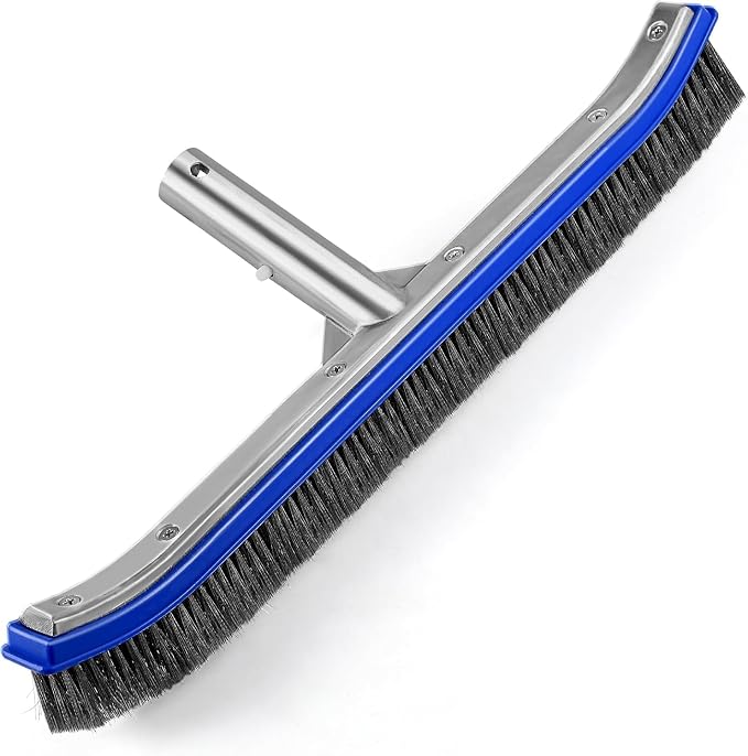 Pool Brush Head | 18" Heavy Duty Floor Brush | Stainless Steel Brush | Metal by Unipool