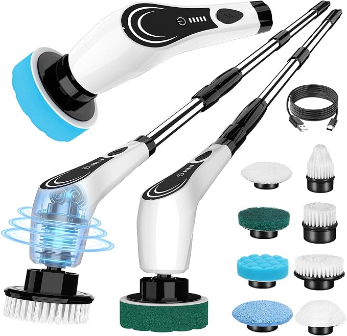 Electric Spin Scrubber, Cordless Power Scrubber by Lichffy