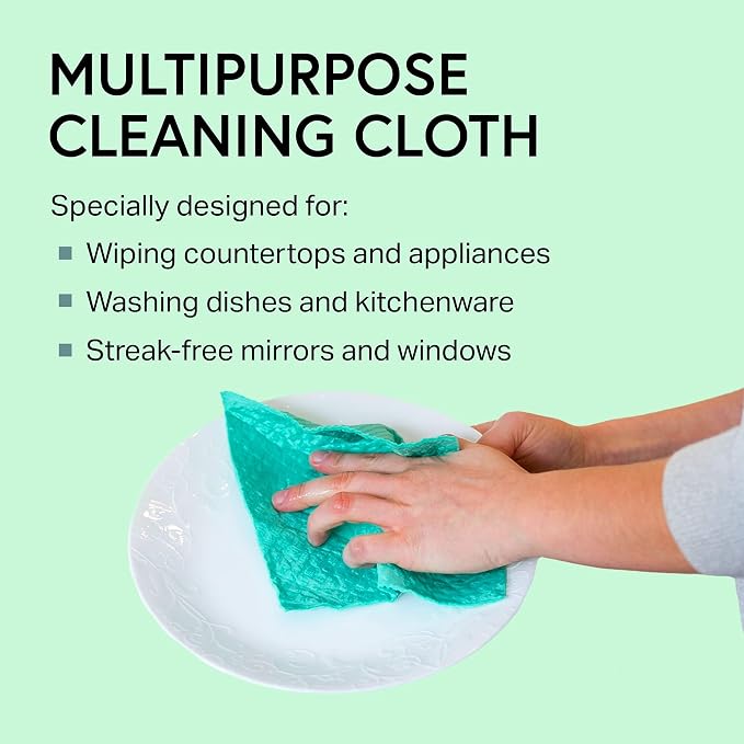 Swedish Wholesale Dishcloths Reusable 8" x 7" Sponge Cloths, Bulk 10 Pack of - Image 8