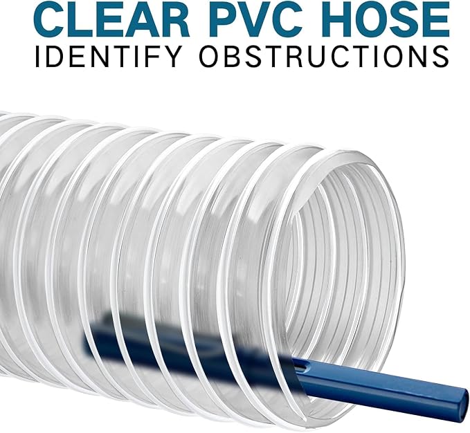 PVC Dust Collection Hose 4" x 20', Puncture Resistant Clear PVC Dust Collection - Image 7