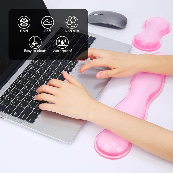 Gel Wrist Rest for Keyboard and Mouse, Wrist Rest for Keyboard, Mouse Wrist - Image 2
