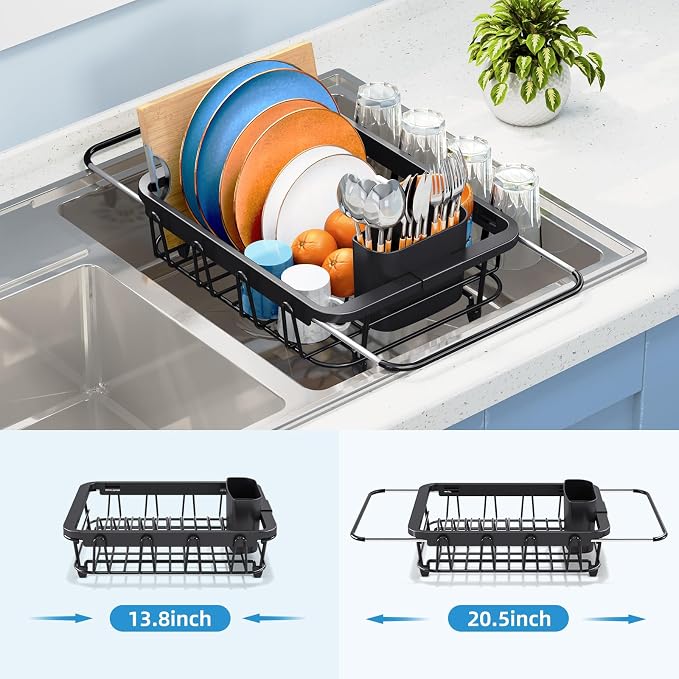 Over the Sink Dish Drying Rack, In Sink Dish Drying Racks, Expandable Dish Rack - Image 4
