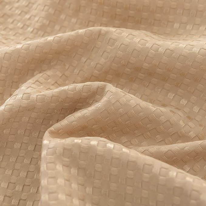 Bed Skirt, Bed Skirt Queen Size, Pleated Waffle Weave Bed Skirt with Split Corners, Queen Bed Skirt 18 Inch Drop (Light Camel, Queen - 18" Drop)
