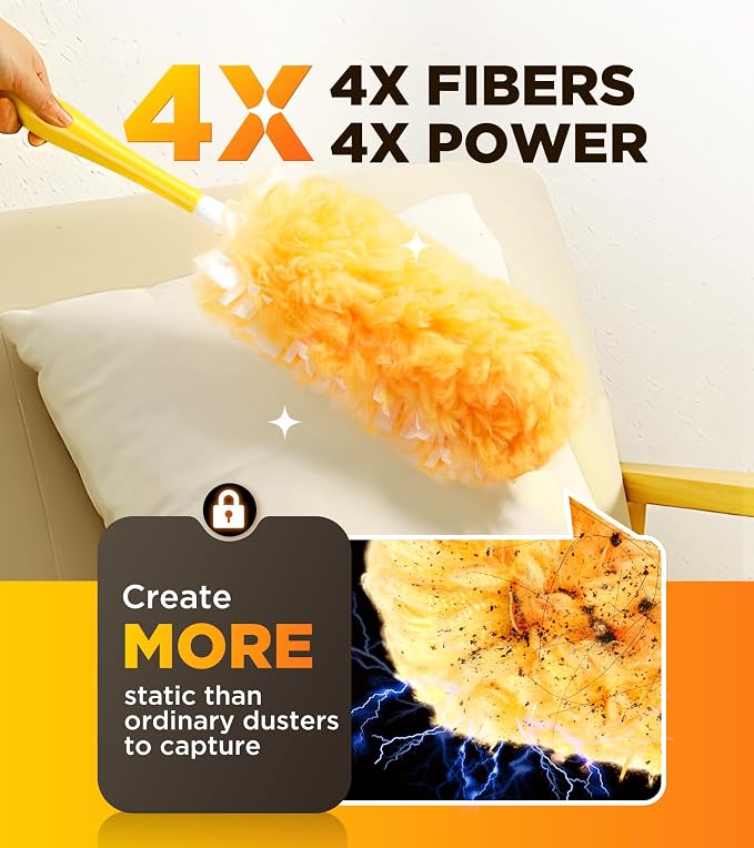Heavy Duty Duster Refills for Swiffer Duster, Unscented Disposable Dusters for - Image 3