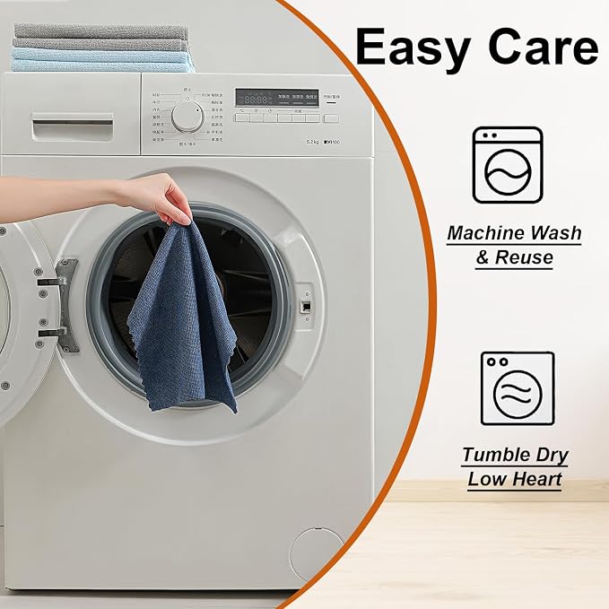 80 Pack Microfiber Cleaning Cloth Roll, Lint Free Rags & Tear Away Reusable - Image 6