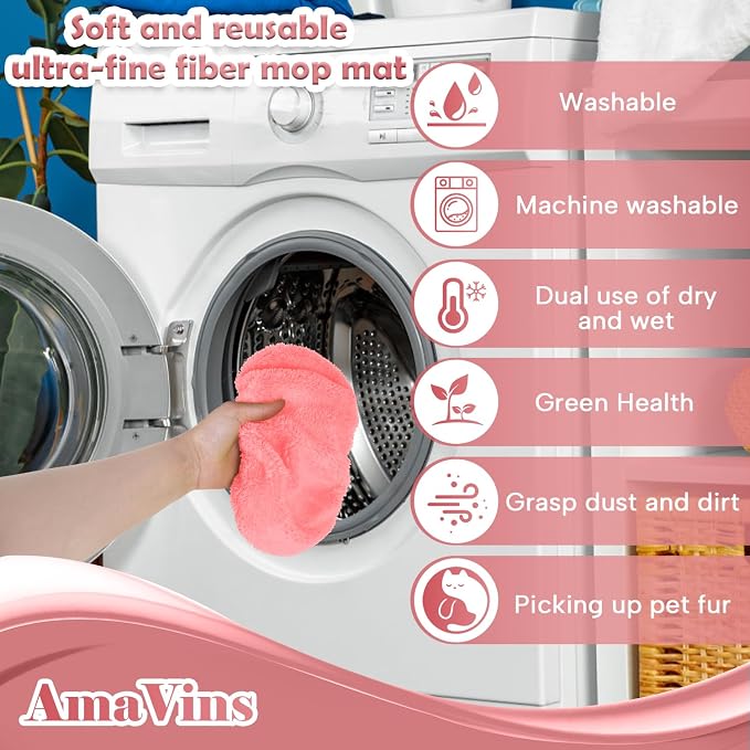 5 Pack Reusable Microfiber Mop Pads Compatible - Image 5