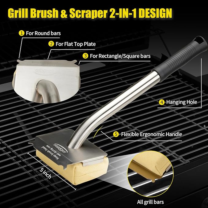 Grill Brush Bristle Free-Steam Grill Brush - Image 5