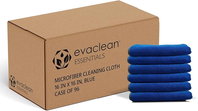 EvaClean Essentials Premium Microfiber Cleaning Cloth 16"x16" by Evaclean