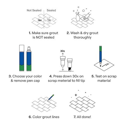 Grout Pen White Tile Paint Marker: Waterproof Grout Paint, Tile Grout Colorant - Image 5