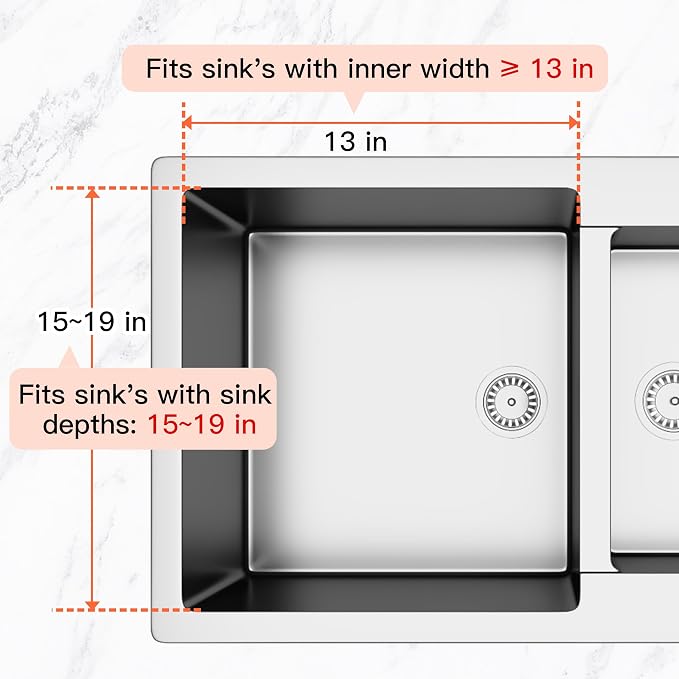 Small Expandable Over The Sink Dish Drainer Drying Rack In Stainless Steel Metal - Image 4