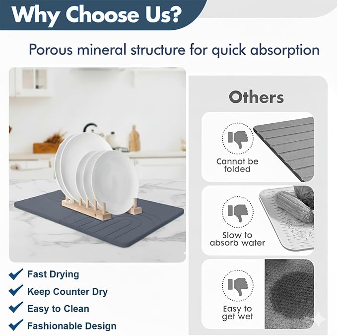 Stone Drying Mat for Kitchen Counter - Image 6
