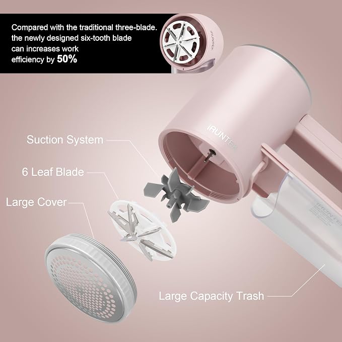 iRUNTEK Rechargeable Fabric Shaver｜3-Speed Lint Shaver - Image 3