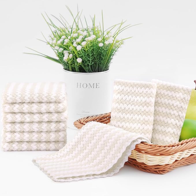 Homaxy 12 Pack Kitchen Dish Cloths, Ultra Soft and Absorbent Dish Towels - Image 6