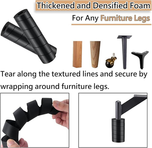 8 Pcs Bed Frame Toe Protectors, Non-Adhesive Bed Frame Leg Covers - Image 2