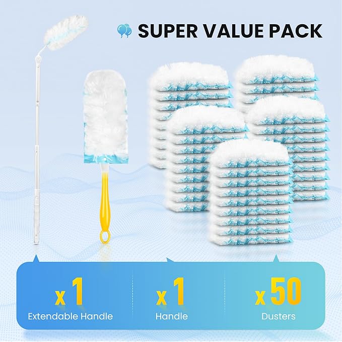 Duster Kit for Swiffer® Duster Refill: 50 Heavy Duty Refills + 2 Handles | 3X - Image 6