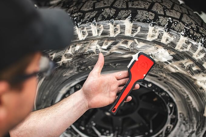 Detail Factory - ProGrip Tire Brush - Ergonomic ProGrip Handle, Stiff Synthetic - Image 6