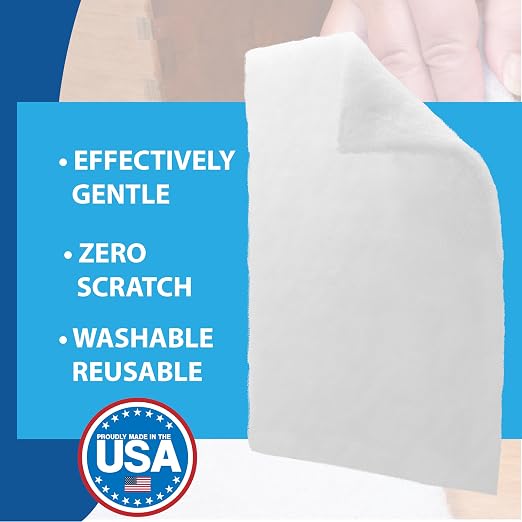 10 Pack of 6 x 9 White Non Scratch Non-Woven Pads - Image 2