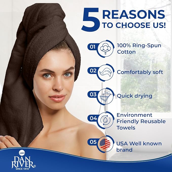 DAN RIVER 8 PC Luxury Bath Towels - Image 5