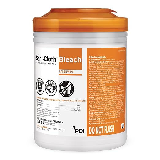 Sani-Cloth Bleach Disposable Wipe by PDI