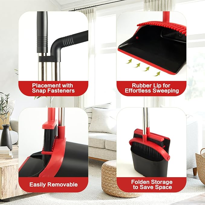 Broom and Dustpan Set for Home, Broom - Image 4
