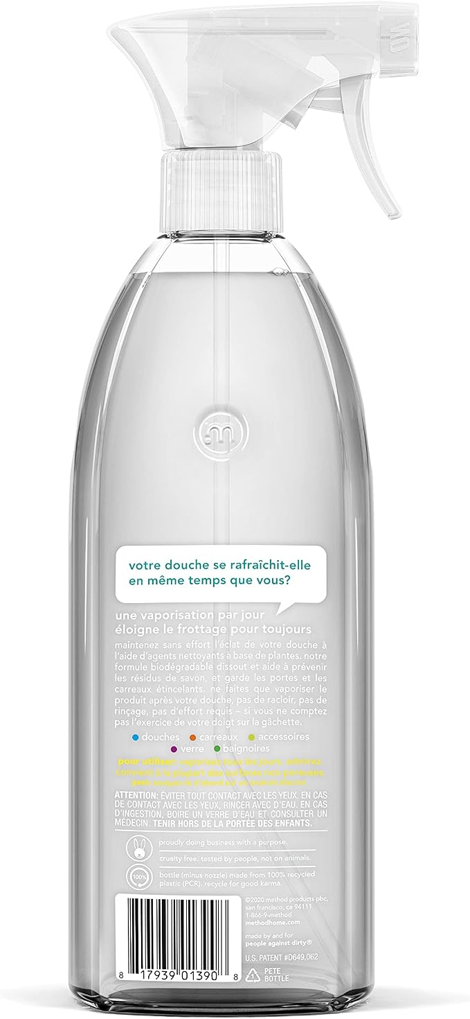 Method Daily Shower Cleaner Spray, & Spray and Walk Away, Eucalyptus Mint Scent - Image 2