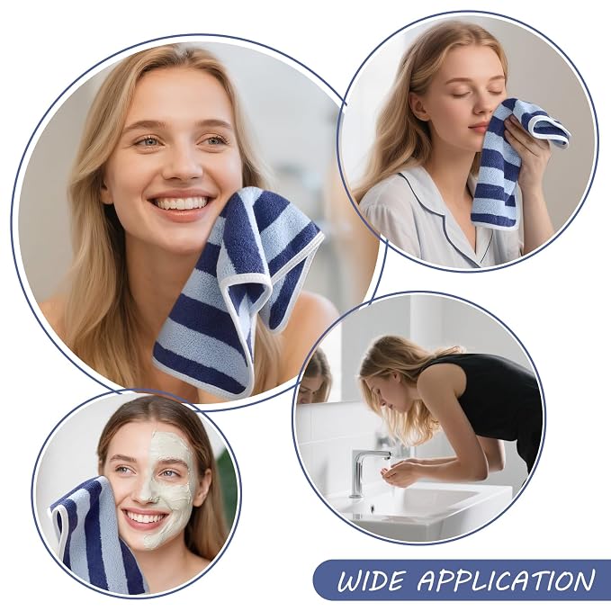 SINLAND Microfiber Facial Cloths Fast Drying Washcloth 12inch x 12inch - Image 7