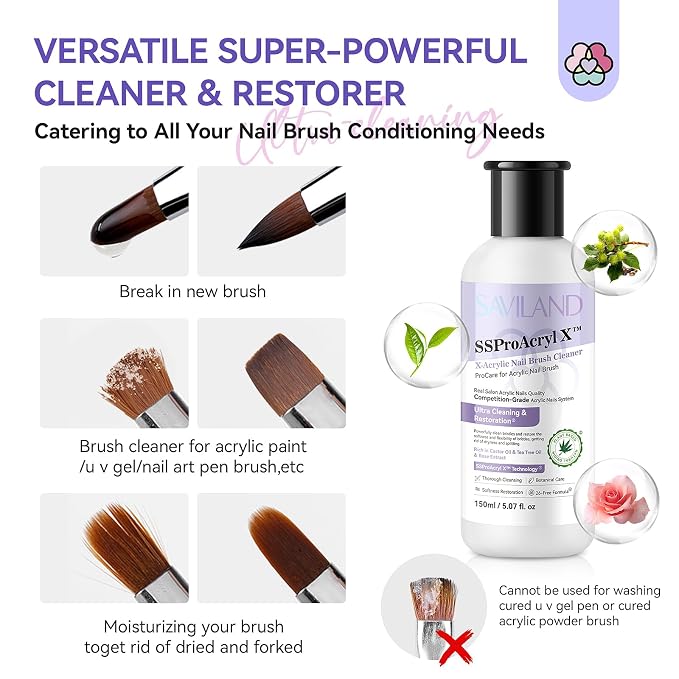 SAVILAND Acrylic Nail Brush Cleaner: 5 OZ Large Capacity Acrylic Brush Cleaner - Image 4