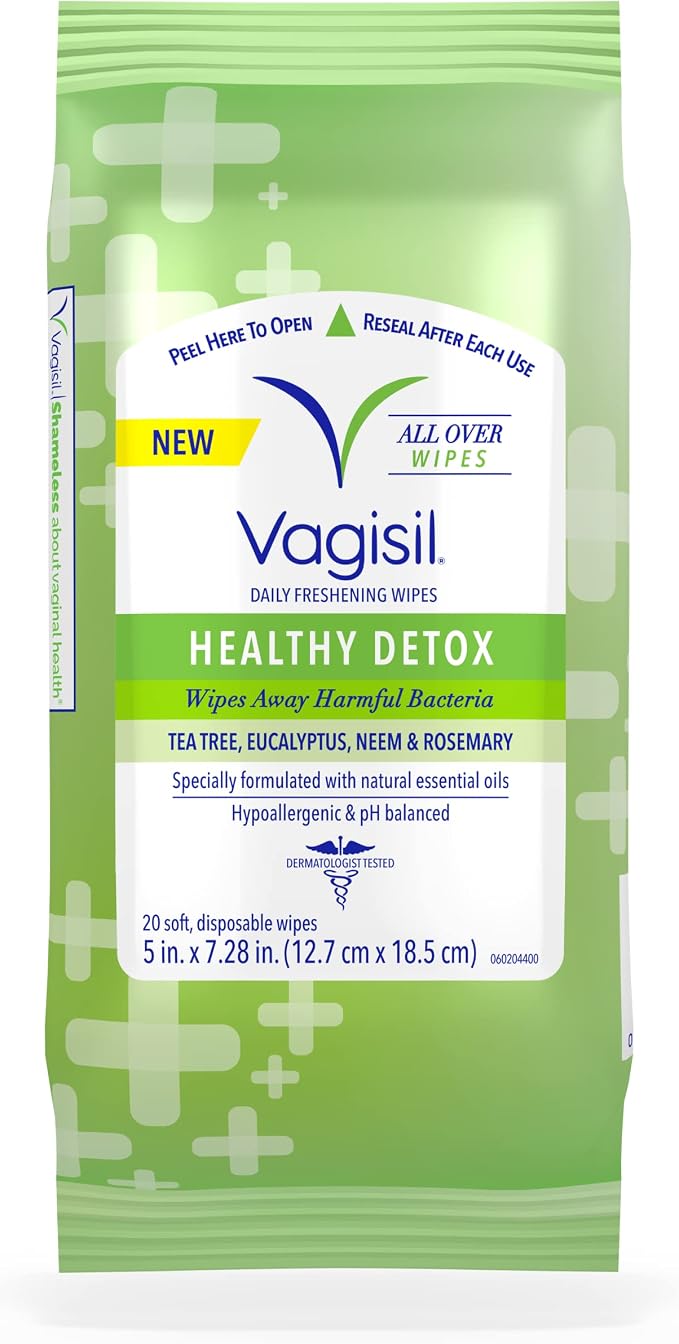 Vagisil Wipes for All Over Cleaning, Health Detox, Formulated by Vagisil