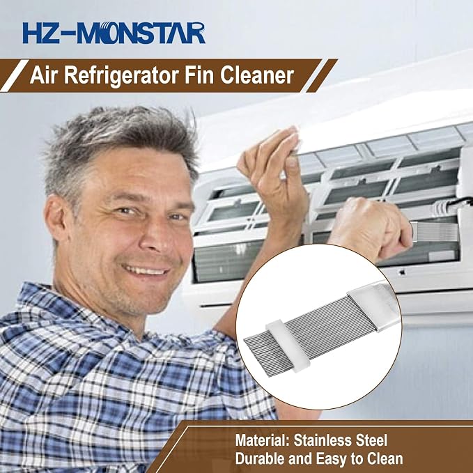4 Pcs Air Conditioner Condenser Fin Cleaning Brush, Coil Condenser Brush AC Fin - Image 6