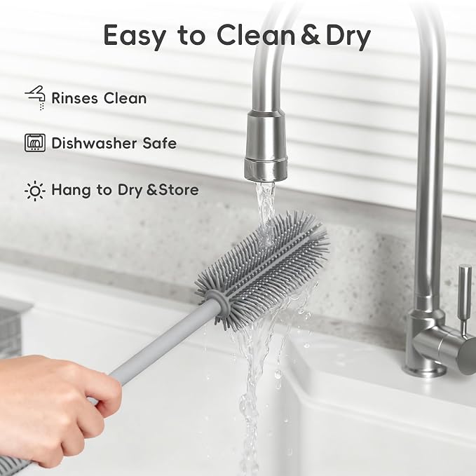 Silicone Cleaning Brush Kit, Water Bottle and Straw Cleaner Brush Set - Image 3