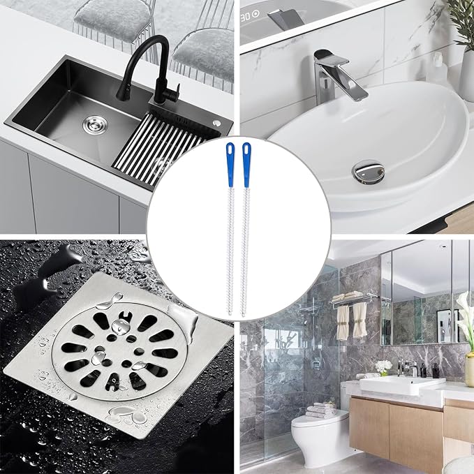 Adove Drain Cleaning Brush 2pack, Long Drain Clog Remover Tool 23.6inch - Image 5