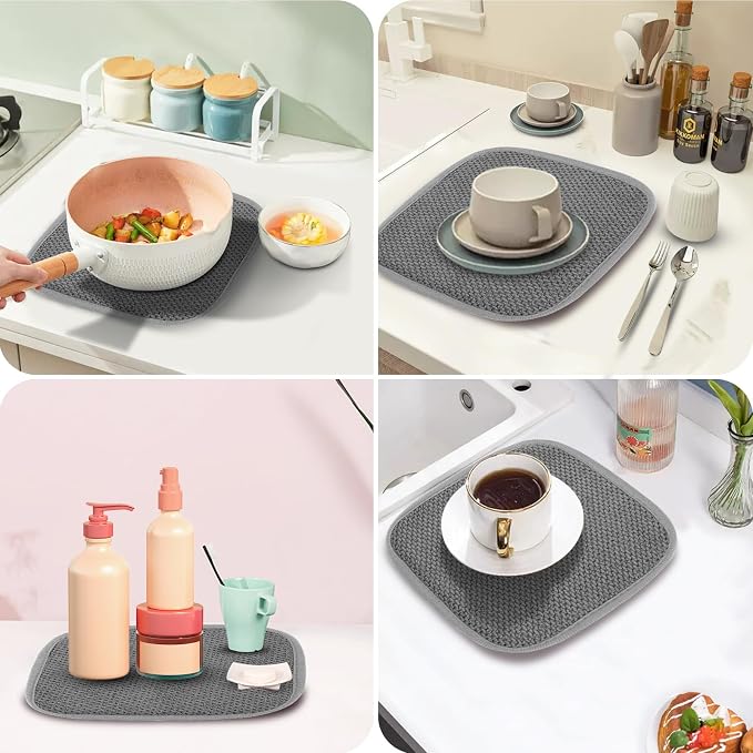 Microfiber Dish Drying Mat, Super Absorbent Kitchen Dish Drying Pad - Image 5
