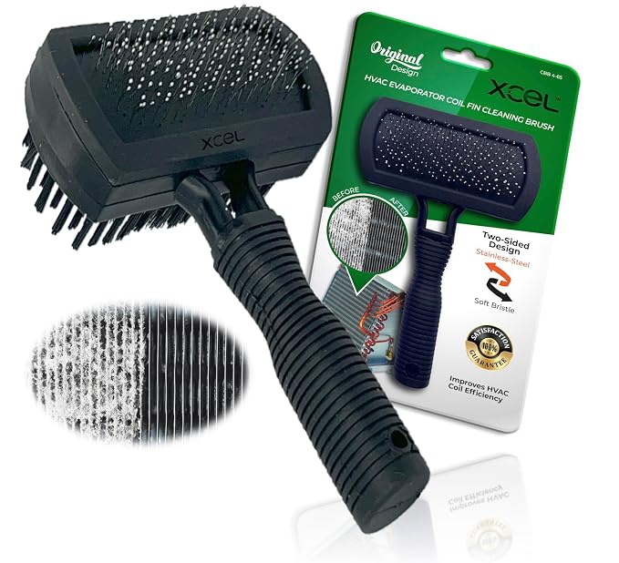 XCEL AC Coil Cleaning Brush & Fin Cleaner Comb – Double-Sided Air Conditioner by Xcel