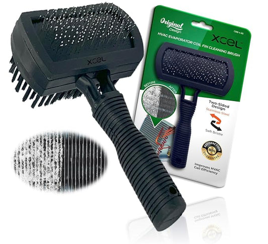 XCEL AC Coil Cleaning Brush & Fin Cleaner Comb – Double-Sided Air Conditioner by Xcel