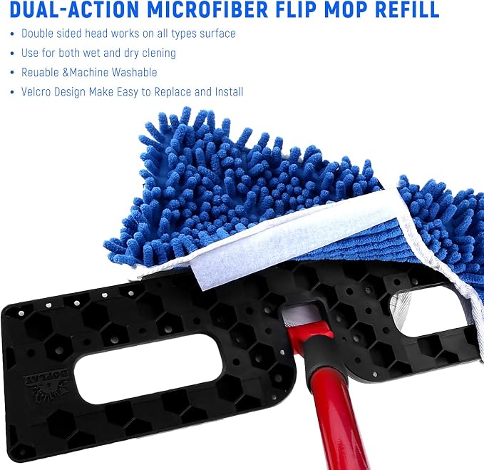 4 Pack Microfiber Flip Mop Refills, Compatible - Image 2