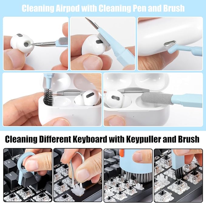 walrfid Laptop Phone Screen Cleaner Kit, Computer Keyboard Brush Cleaning Spray - Image 3