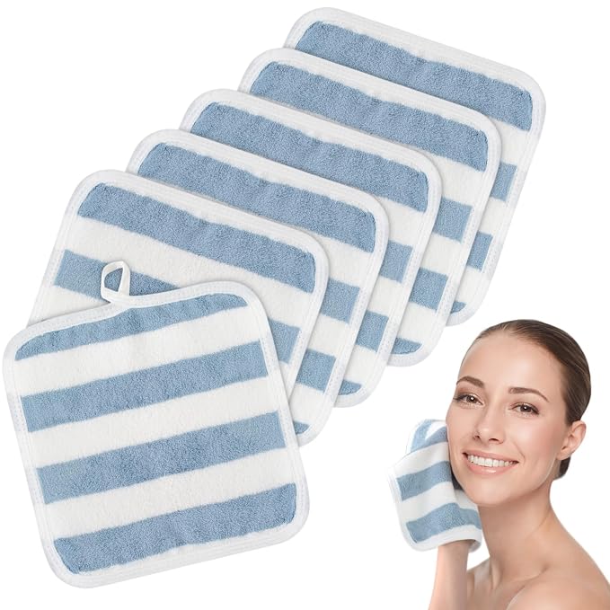 SINLAND Microfiber Facial Cloths Fast Drying Washcloth 8inch x 8inch Absorbent - Image 8