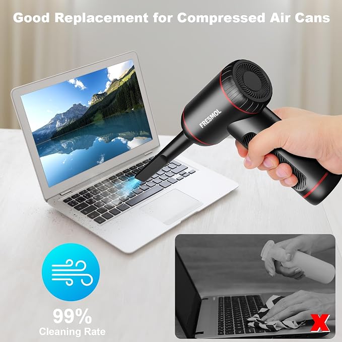 Compressed Air Duster, 3 Gear Adjustable 100000RPM Electric Air Duster - Image 5