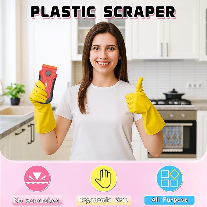 DIYSELF 2 Pcs Plastic Razor Blade Scraper - Image 2