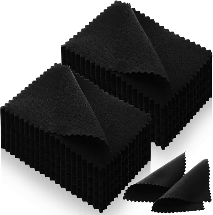 Tatuo 200 Pieces Jewelry Polishing Cloth 2.36 x 3.15 Inch Double-Sided by Tatuo