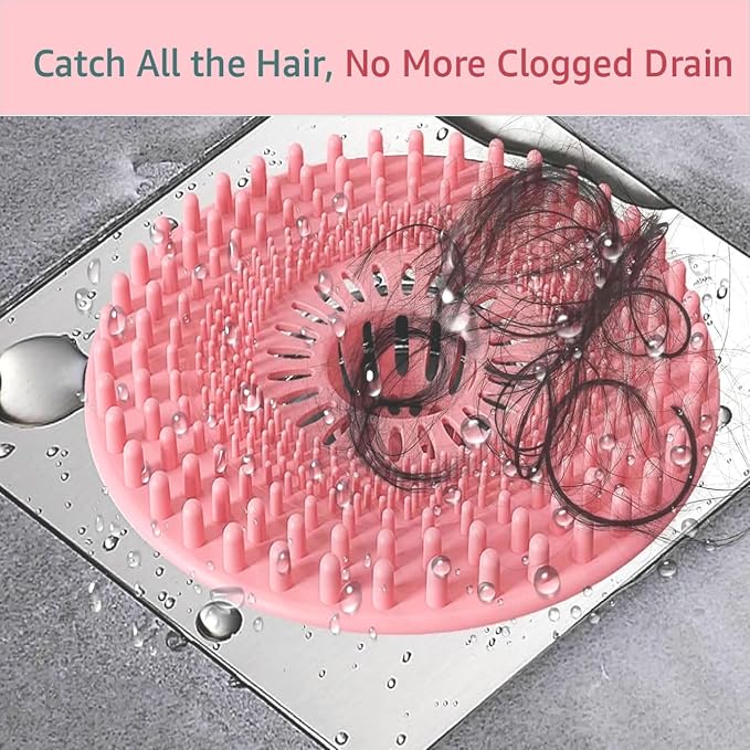 Sink Drain Strainer, Hair Catcher Shower Drain, Bathroom Silicone Bathtub Drain - Image 2