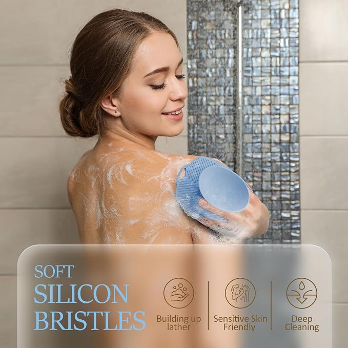 Soft Silicone Body Scrubber Gentle Like a Hand Exfoliating Your Skin and Build - Image 3