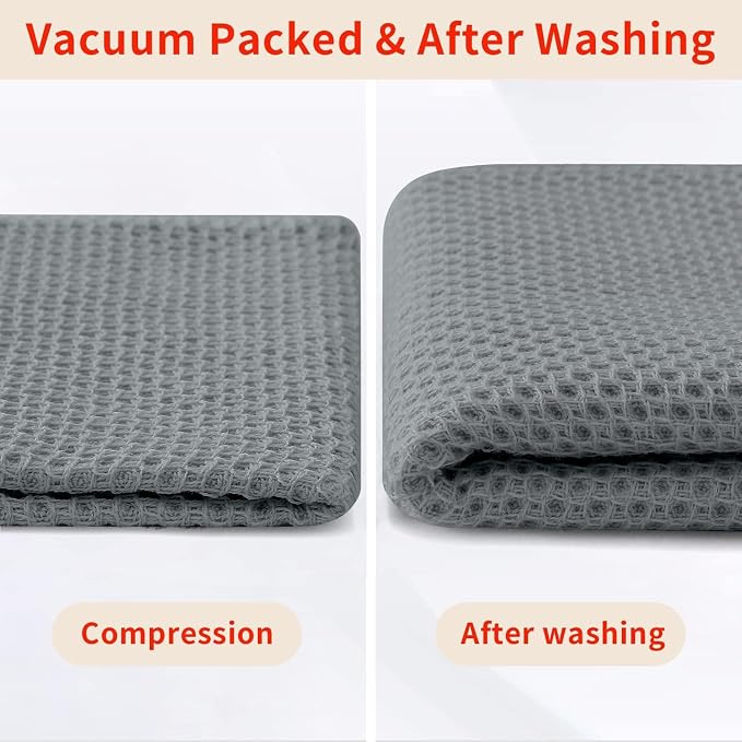 Homaxy 100% Cotton Waffle Weave Kitchen Dish Cloths, Quick Drying Dish Rags - Image 7