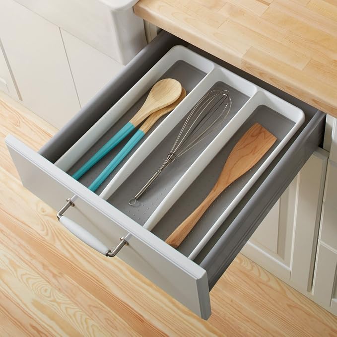 madesmart Classic Large Utensil Tray, Soft Grip, Non-Slip Kitchen Drawer - Image 3
