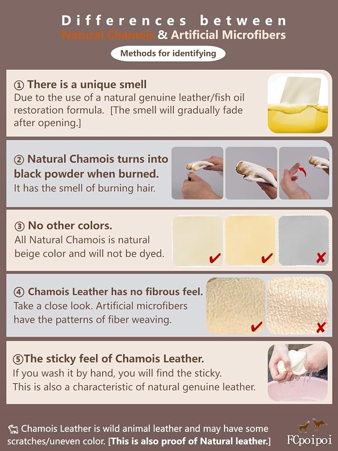 Glasses Cleaning Cloth Chamois Leather Natural Premium Cloth, Eye Glass Clean - Image 6