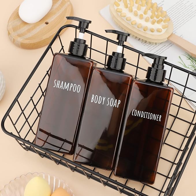 Segbeauty 16.9oz Lotion Dispenser, 500ml Empty Plastic Bathroom Shower Bottles - Image 7