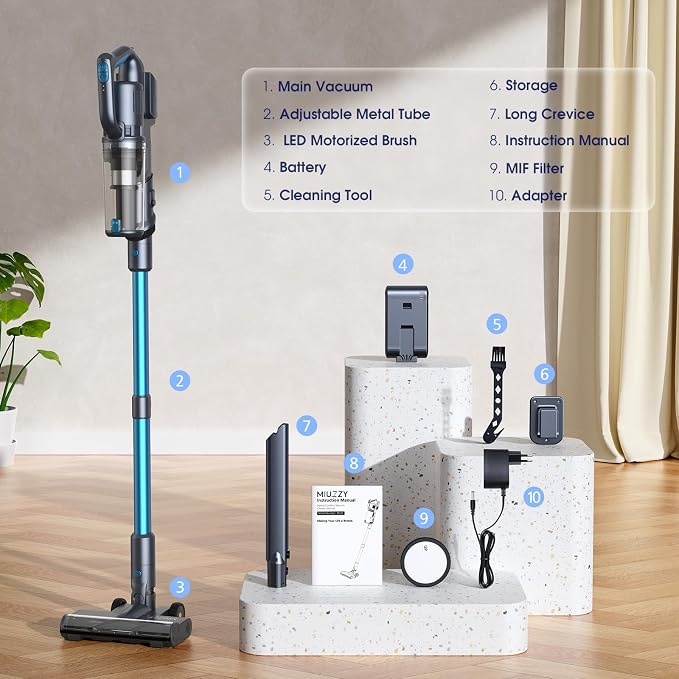 35, 000pa Cordless Vacuum Cleaner, Max 50 Minutes, Lightweight Cordless Cleaners - Image 8