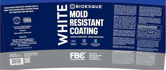 Bioesque Mold Resistant Coating, Water-Resistant, Stain-Blocking, Fast-Drying - Image 2