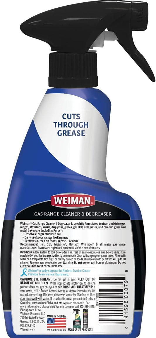 Weiman Heavy Duty Gas Range & Stove Top Cleaner and Degreaser - Image 2
